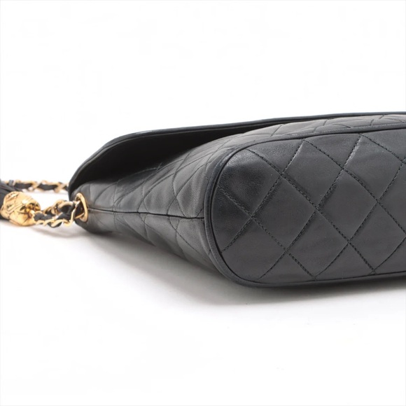 Authentic CHANEL black lambskin fringe vintage crossbody - Picture 10 of 11